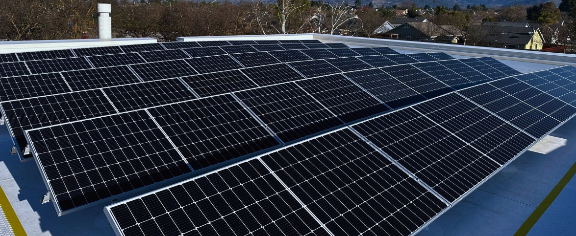 Butterfield Fire Station rooftop solar array in Morgan Hill, California