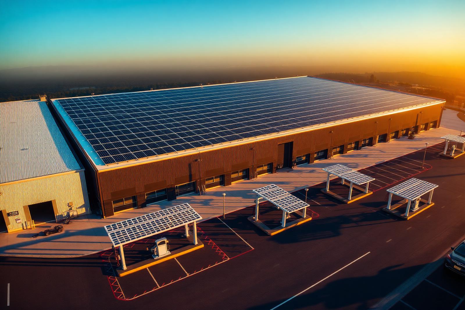 Logistics Hub Solar + EV Canopies